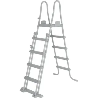 Bestway Flowclear 4-stufige Sicherheits-Poolleiter 132 cm - Grau, Bunt