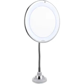 PRETYZOOM Kosmetikspiegel Mit 10-Fach Vergrößerung Und Led Beleuchtung Drehbarer Schminkspiegel Mit Stabilem Saugnapf 360° Rotierbar Für Präzises Make-up Im Bad Und Auf Dem Tisch