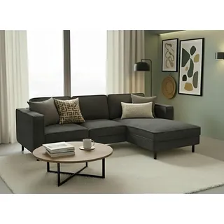 TRENDMANUFAKTUR »Watkins, Couch wahlweise mit Schlaffunktion & Bettkasten, auch in Cord« Recamiere beidseitig montierbar, Sofa in L-Form, Breite 232 cm,