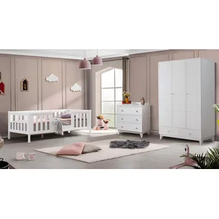 Kommode Designer Luxus Kommoden Möbel Holz Schrank Weiß Modern Sideboard - Weiß