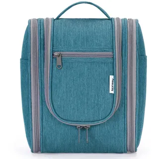 Narwey Klein Kulturbeutel Damen & Kulturbeutel Herren - Kinder Kulturtasche Zum Aufhängen & Männer Kosmetiktasche - Waschtasche für Frauen & Mädchen (Blaugrün (Klein))