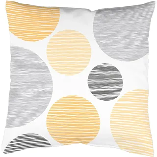 VISION S Kissenbezug Borden 40 x 40 cm Gelb