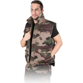 gefütterte Arbeitsweste Camouflage XXXL - Braun