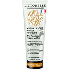 Tagescreme für das Gesicht mit Bio Gerstenwasser (100 ml) - Bio-zertifizierte - 99% Naturkosmetik – Feuchtigkeitsspendende Gesichtscreme für empfindliche, trockene Haut - Made in Frankreich
