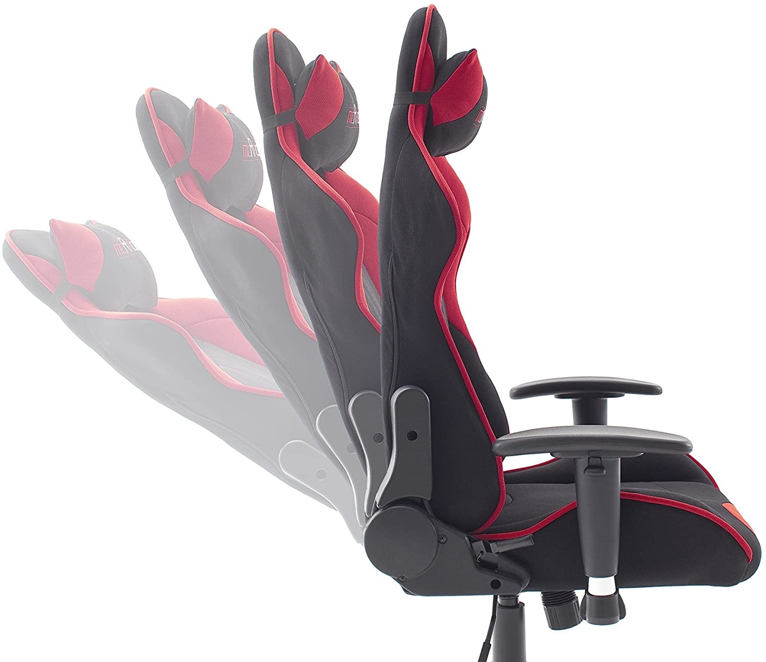 Bild von 1 Gaming Chair Stoff schwarz/rot