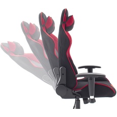 Bild von 1 Gaming Chair Stoff schwarz/rot