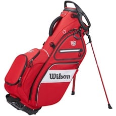 Wilson Staff Golftasche, EXO II Carry Bag, Tragetasche, Rot/Weiß, Integrierter Ständer, 2,3 kg, WGB6600RD