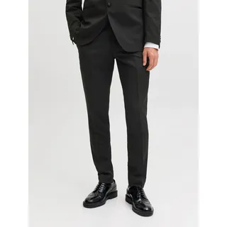 Anzughose JACK & JONES "JPRFRANCO Hose mit schmalem Bein und cleanem Look", Herren, Gr. 54, N-Gr, schwarz, Web, Obermaterial: 78% Polyester, 17% Viskose, 4% Elasthan, 1% sonstige Fasern, unifarben, slim fit normal, Hosen Anzughose, meliert, modisch, slim fit, Kunstfaser, Topseller