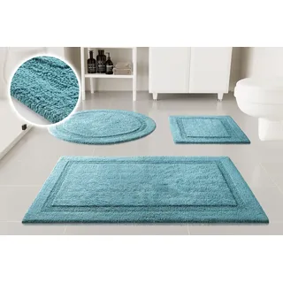 Badematte OTTO HOME "Meellor", rauch blau, H:20mm, Baumwolle, Badematten, Badematte, Badteppich, getuftet, modern, Uni, antirutsch, flauschig, Baumwolle