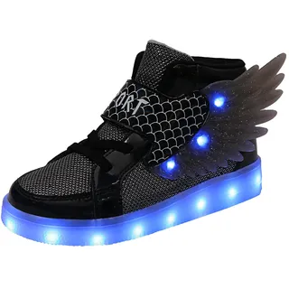 YUNICUS LED Schuhe Kinder Mädchen Leuchtschuhe USB Aufladung Sneakers | LED Schuhe Kinder mit USB Aufladung, leuchtende Sneakers für Mädchen Jungen Party Alltag Halloween Weihnachten Geburtstag