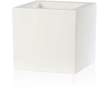 ECKIGER WEIß BLUMENTOPF 58X58 CM H 58 MOD. SCHIO CUBO
