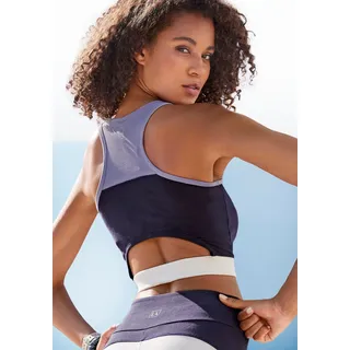 LASCANA ACTIVE Crop-Top Sporttop mit Cut-Out, blau