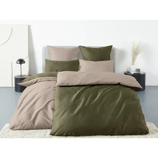 otto home Bettwäsche »Mila2« 2, tlg. Mako-Satin, aus 100% Baumwolle, Größe ab 135x200 cm, grün