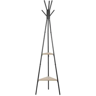 Arcoroc Vinthera Moa Kleiderständer mit Fuß aus Stahl und Holz, 49,5 x 49,5 x 180 cm, Holz