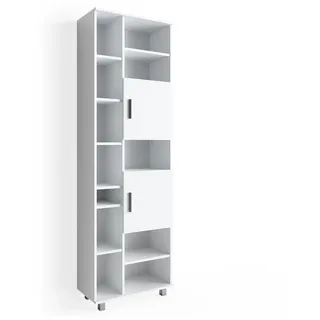 Vicco Badschrank Ilias, Weiß - Hochschrank Regal Badregal