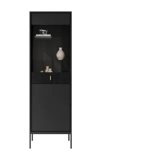 lookway Vitrine Midnight 54 x 39 x 175 cm Schwarz