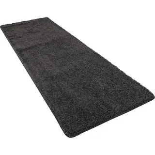 Snapstyle Luxus Hochflor Langflor Läufer Teppich Milano Anthrazit 100x400cm