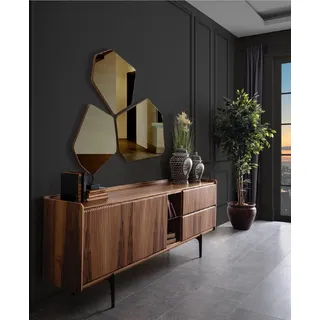 Sideboard Mit Spiegel Brauner Luxus JVmoebel - Braun