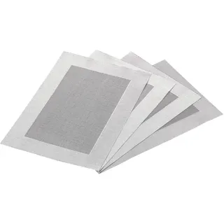 Kesper 89570 | Platzset 4er Set in Silber mit Rand 43 x 29 x 0,10 cm Tischset