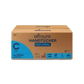 oecolife Papierhandtücher Natural 1-lagig 3120 Tücher