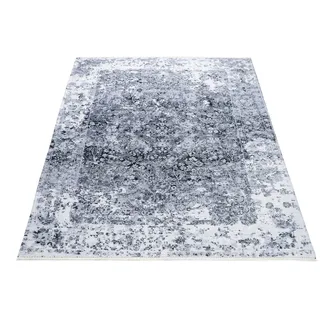 GALLERY M branded by Musterring Teppich »AMICA« rechteckig 8 mm Höhe Kurzflor, Wohnzimmer, Vintage, silberfarben