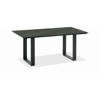 Niehoff Garden Gartentisch , Anthrazit, Graphitfarben , Kunststoff , Betonoptik , rechteckig , Kufe , 95x76x160 cm , wetterbeständig , Gartenmöbel, Gartentische, Gartentische