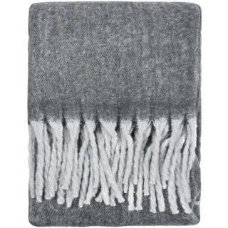 furn. Cozy Throw – Weiche, strukturierte, gewebte Decke mit Quasten (Holzkohle – 140x180cm)
