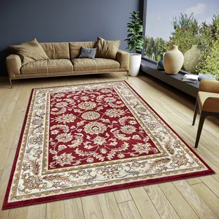 HANSE HOME Reni Kurzflorteppich 200 x 280 cm Rot/Weiß