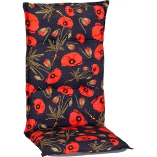Beo Sitzauflage Hochlehner Trondheim  mit roten Mohnblüten