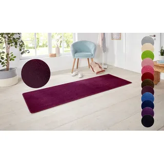 HANSE HOME Teppich »Shashi« rechteckig 8,5 mm Höhe Kurzflor, Unifarben, Läufer, weich, Esszimmer, Kinderzimmer, Flur, lila