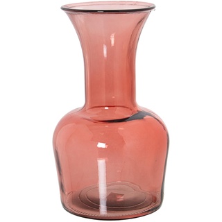 Vase aus recyceltem Glas, Rosa, 18 x 32 cm, Mund 12/6 cm