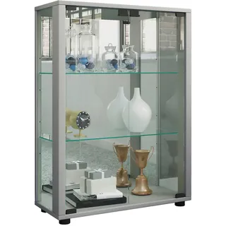 VCM Vitrine Sintalo 60 x 25 x 80 cm Silber
