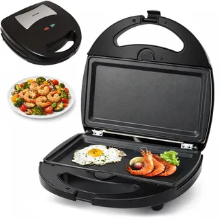 Syntrox Flat Grill Teppanyaki Chef Maker mit austauschbaren Backplatten SM-1300W - Schwarz