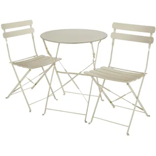 Tectake Frieda Set 2-tlg. Beige