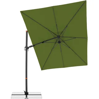 Doppler Ampelschirm , Grün , Metall, Textil , 320x240 cm , 360° drehbar, höhenverstellbar, stabile Strebegelenke, UV-beständig, wetterbeständig , Sonnenschutz, Sonnenschirme