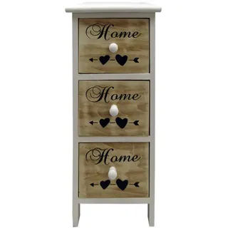 Mobili Rebecca Nachttisch Weiß 30/26/59 cm , Holz , 30x59x26 cm , Schlafzimmer, Nachtkästchen