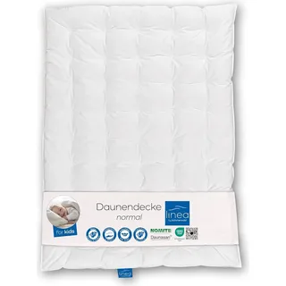 LINEA böhmerwald Daunendecke normal, 90% Daunen / 10% Federn, weiß, 100x135 - Weiß