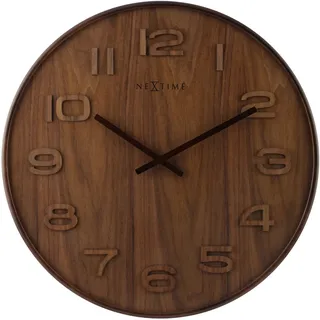 Nextime Wanduhr Wood Ø 35 cm Holz