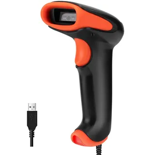 Tera Pro Barcode-Scanner mit USB-Kabel, Handheld-CD-Barcode-Lesegerät, 1D-Linear-Barcode-Scanner, superschnelles Scannen für Bildschirm, digitales Laptop, Smartphone, Barcode-Plug-and-Play, 2500 C
