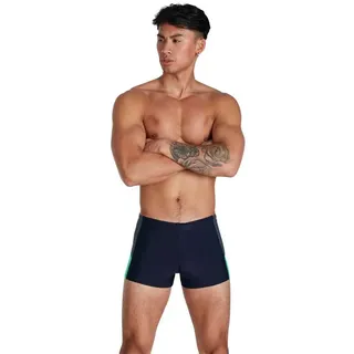 Speedo Dive Badehose Boxer - True Navy / Fake Green / USA Charcoal - UK 30