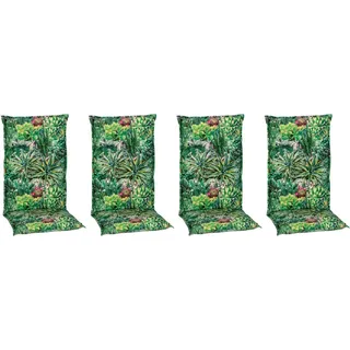 Beo Sitzauflage Hochlehner Tegernsee 4er-Set mit Kaktuslandschaft-Design