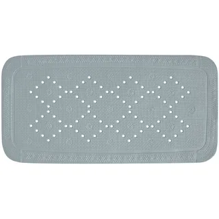 Spirella Duschmatte Badematte Badewannenmatte Badewanneneinlage antibakteriell rutschfest mit Saugnäpfen - Alaska Grau - ca. 36 x 71 cm