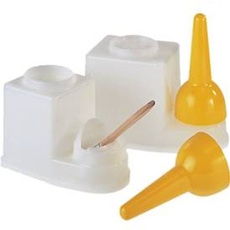 Pinselbehälter Düperthal, bruchsicher, mit Verschlusskappe und Pinsel, Polyethylen, weiß