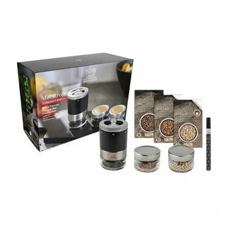 Peugeot Geschenkbox MAESTRO Pfefferbar Pfeffermühle schwarz + 3 Premium-Pfeffer