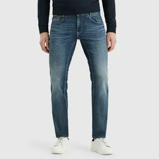 Straight-Jeans PME LEGEND "Commander 3.0 PTR180", Herren, Gr. 32, Länge 36, blau (deep mid blau), Denim/Jeans, Obermaterial: 98% Baumwolle, 2% Elasthan, Jeans Straight-Jeans