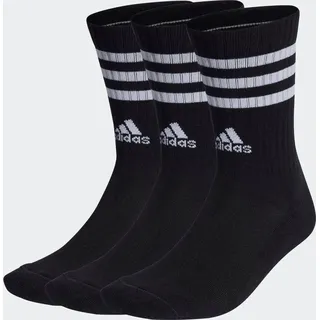 Adidas 3-Streifen Cushioned Crew Socken 3 Paar Black / White 43-45