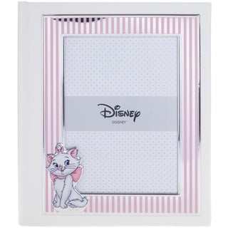 VALENTI & CO. Disney Baby - Minou Die Aristocats - Fotoalbum für Kinder mit silbernem Fotorahmen als Geschenk zur Taufe oder zum Kindergeburtstag