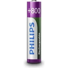 Philips Rechargeables Battery R03B2A80/10, Rechargeable battery, 1.2 V, 800 mAh, 2 year(s), Cd (cadm (AAA, 800 mAh), Batterien + Akkus