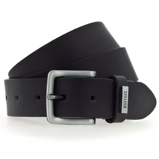 MUSTANG Ledergürtel ""Wayne"" mit benieteter Schlaufe, unifarben, im Casual-Design, schwarz