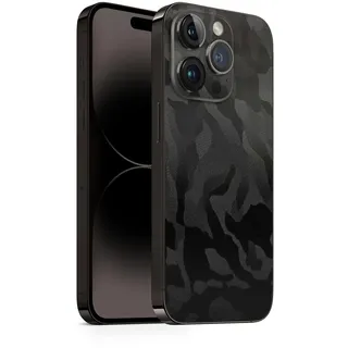 TF Skins kompatibel mit iPhone 15 Pro, Skin Schutzfolie für die Rückseite, super dünn und resistent (Shadow Black)